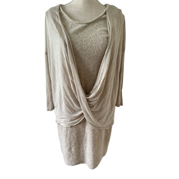 Amadi Layered Cloud Cream Dress‎ Size Small Made In USA - Picture 1 of 8